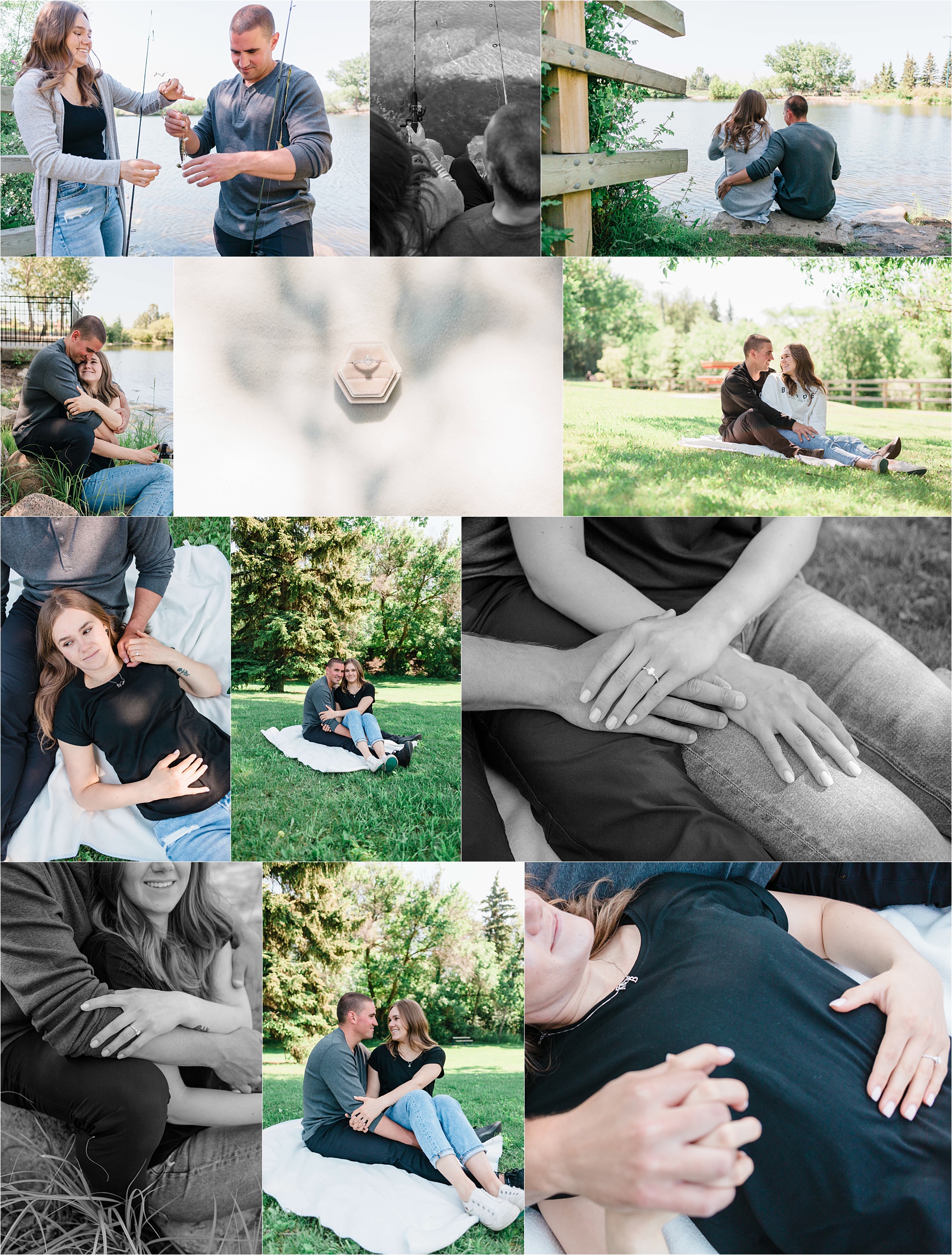 St albert engagement edmonton photographer lacombe park summer